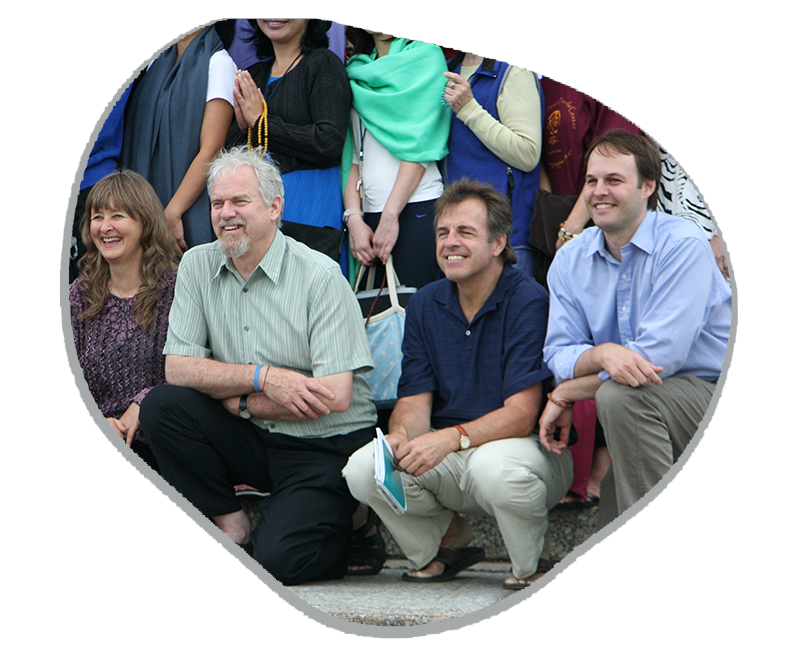 Cort with the founding meditation instructors of the Tergar community